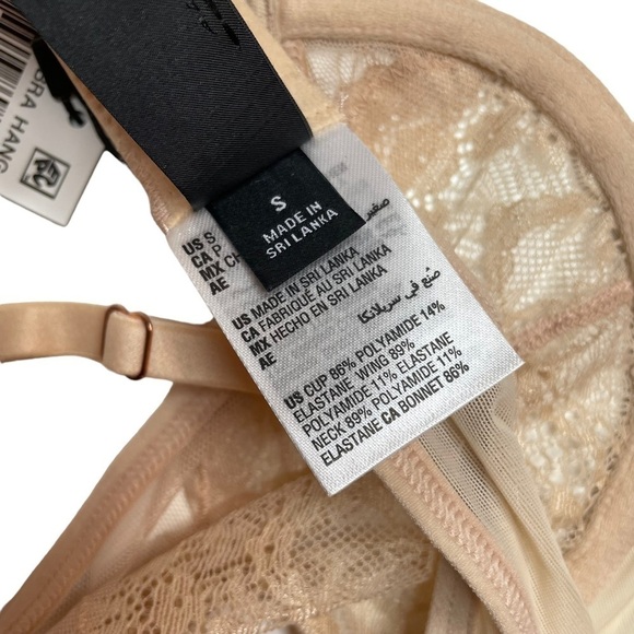 INC Intimates Underwire Lace Bra & Lace Trim Mesh Brief Underwear Almond Latte S - Picture 8 of 14